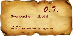 Ofenbecher Tibold névjegykártya
